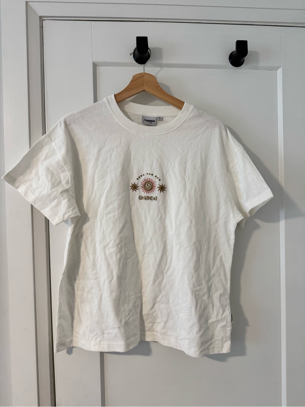 Ghanda Cream Crew Neck Tee